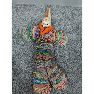 Yoyo Clown Doll Rag‎ Quilt Fabric Circles Vintage